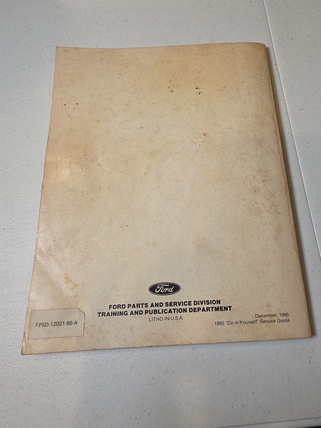 1985 Ford Light Truck Econoline Bronco Do It Yourself Service Guide Manual