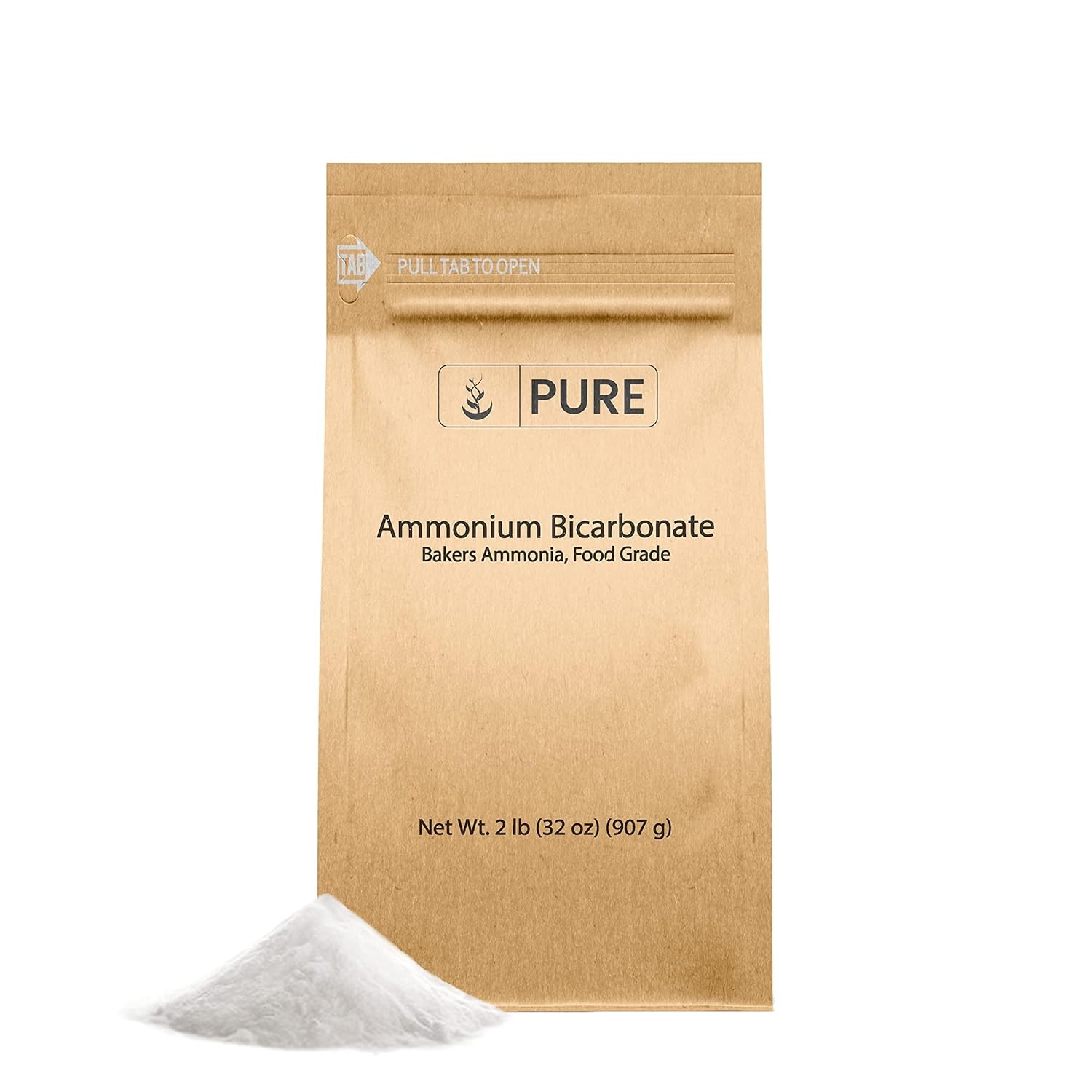Pure Original Ingredients Ammonium Bicarbonate (2lb) Baker’s Ammonia, Traditiona