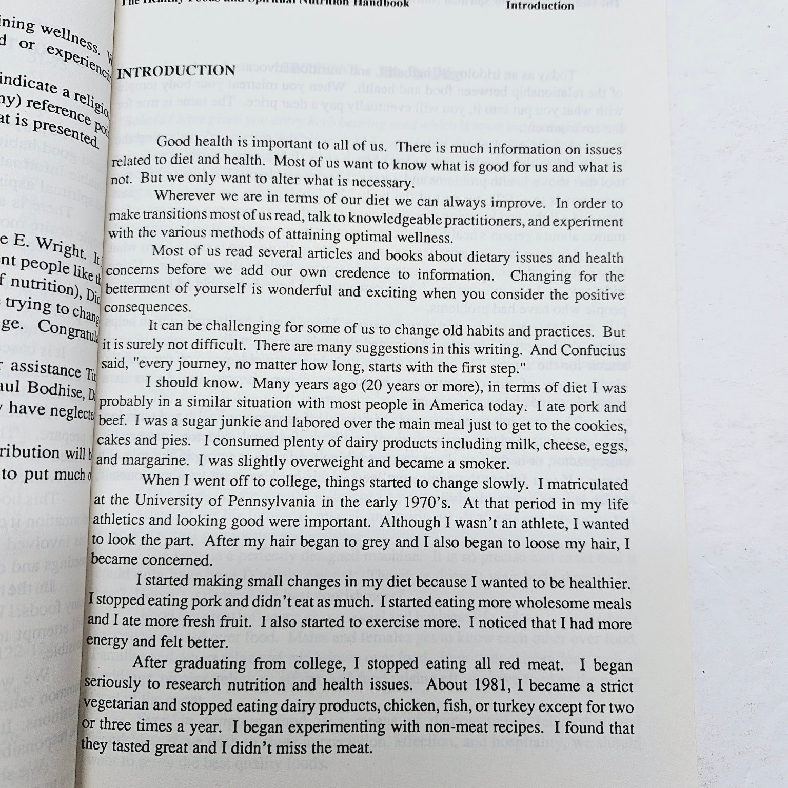 Spiritual Nutrition / Healthy Foods Handbook – Keith T. Wright 1989 Pbk
