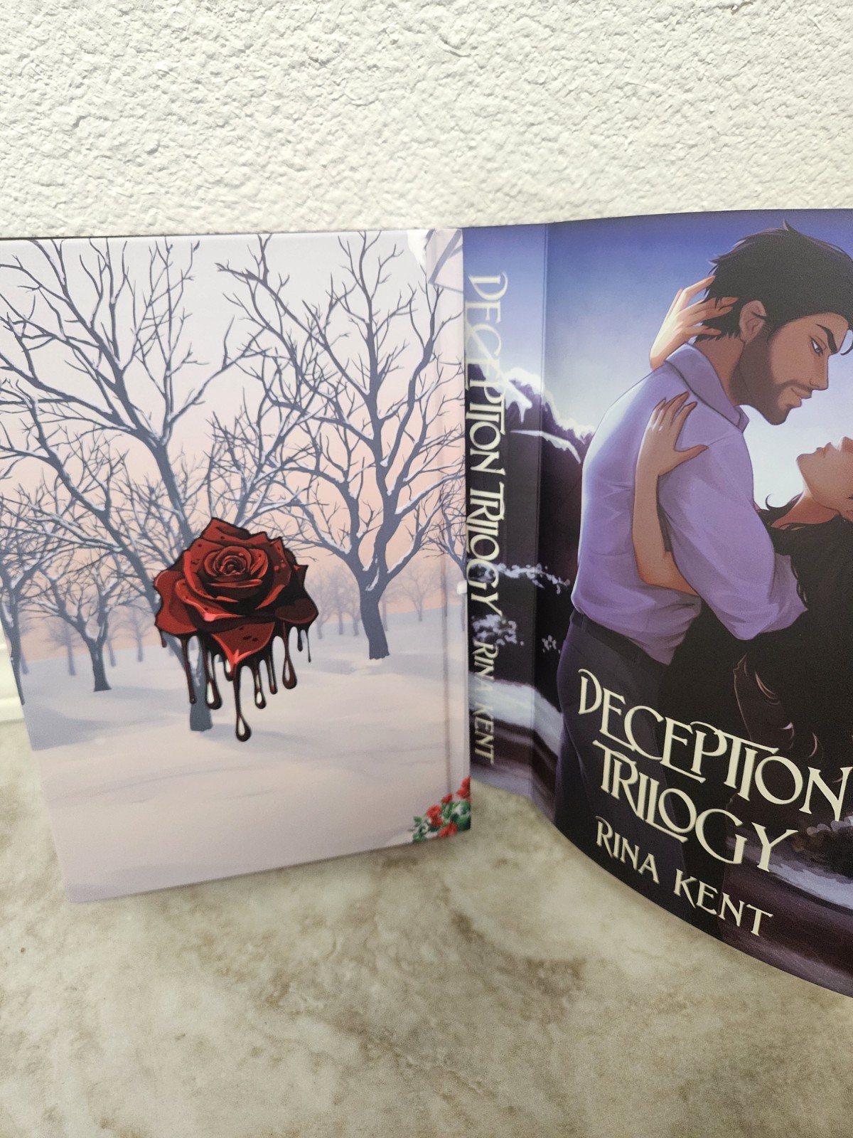 Rare Books For Days Crate Deception Trilogy Rina Kent Exclusive HC/Box – Red…