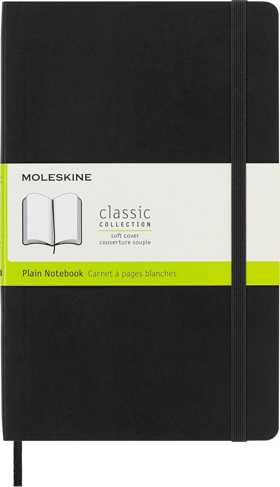 Moleskine Classic Notebook, Soft Cover, Large (5″ x 8.25″) Plain/Blank, Black…