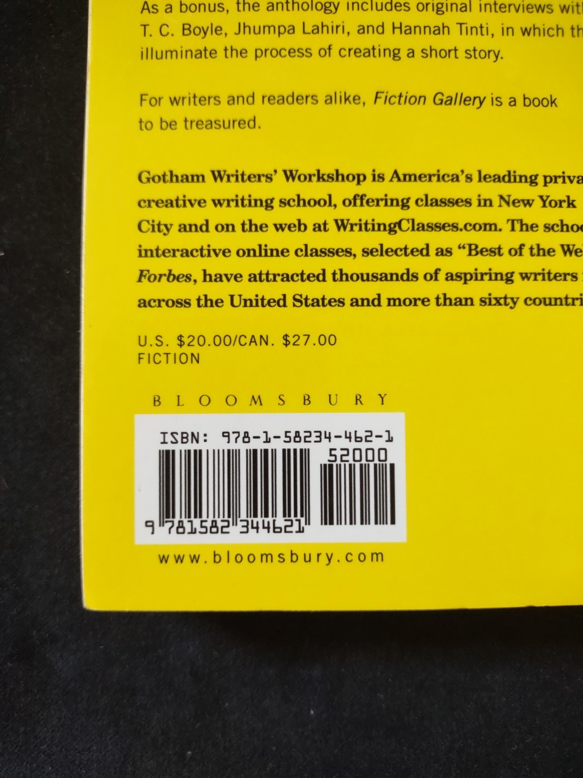 Gotham Writers Workshop Fiction Gallery Exceptional Short Stories Softcover Book