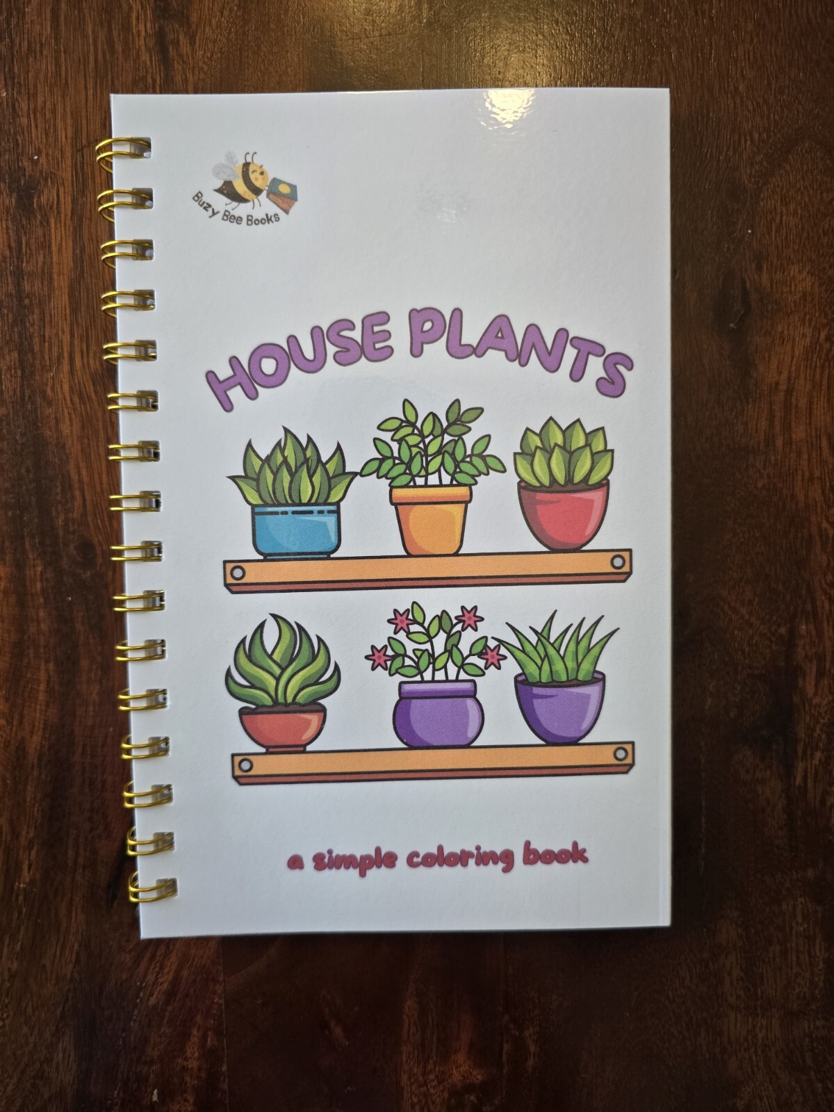 House Plants Coloring books for adults. A5 Size Coloring Book 8.5 in X 5.5 in.