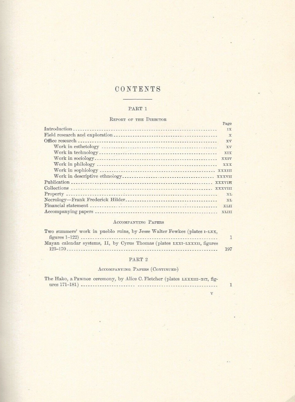 BUREAU OF AMERICAN ETHNOLOGY, 22d Annual, Part I (1904 First, HC) Smithsonian