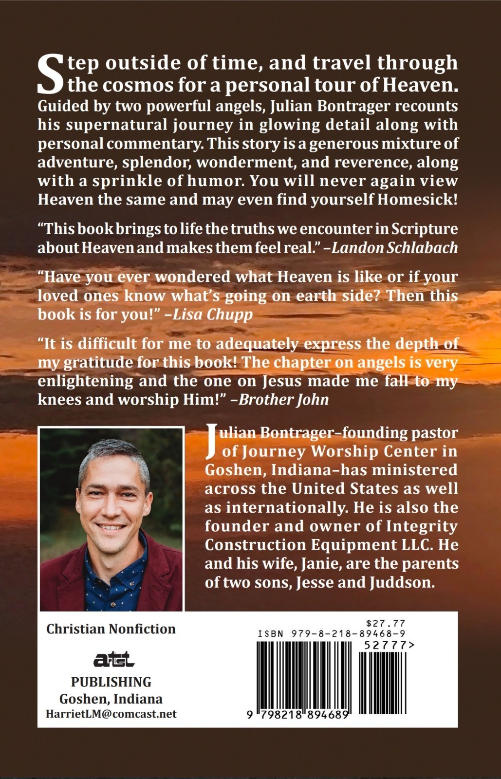 Back From Heaven, True Story, Heaven, New Book Release, Paperback, Non fiction.