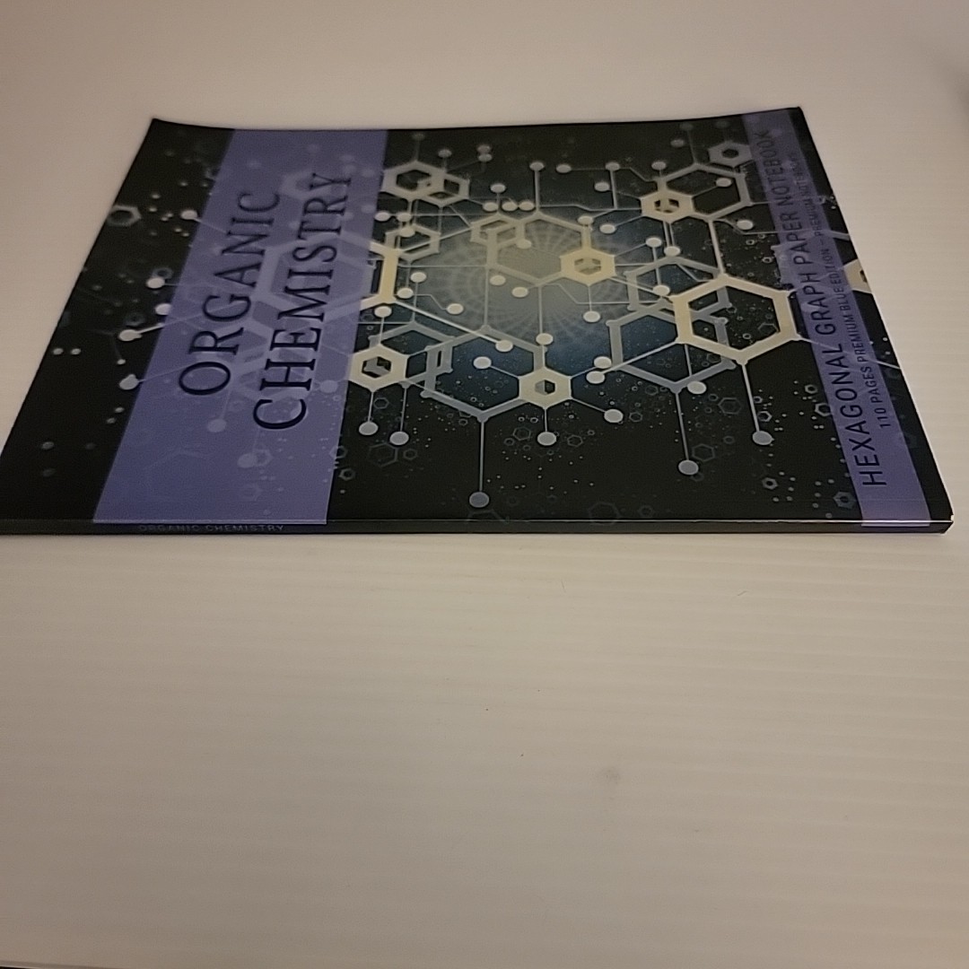 Organic Chemistry Hexagonal Graph Paper Notebook – 110 Pages Premium Blue Edi…