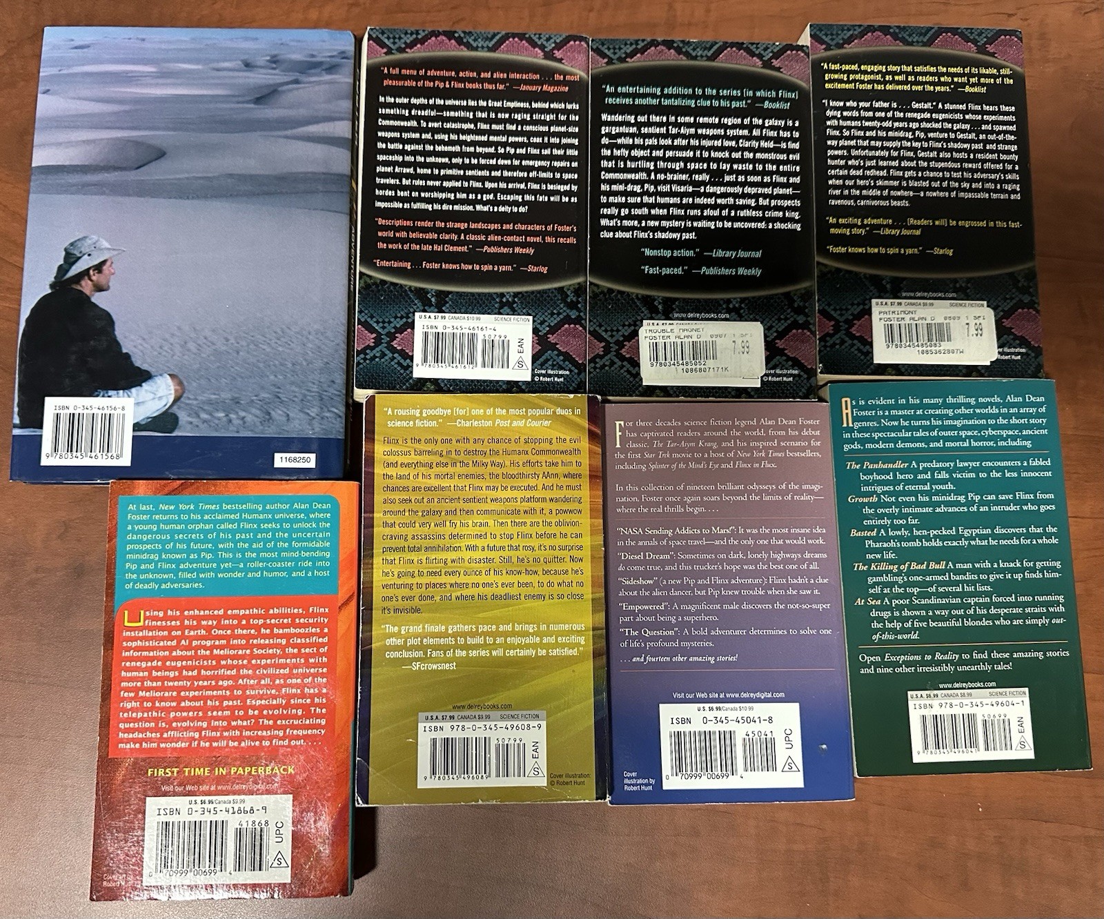 LOT (14) Pip and Flinx Adventures Alan Dean Foster (Mix PB,HC) + 2 Bonus, Used