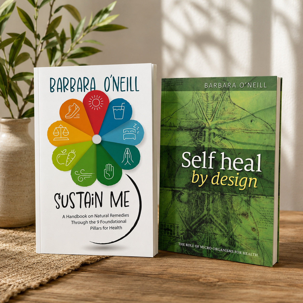 Barbara O’Neill Sustain Me + Self Heal by Design Books | Natural Health Bundle