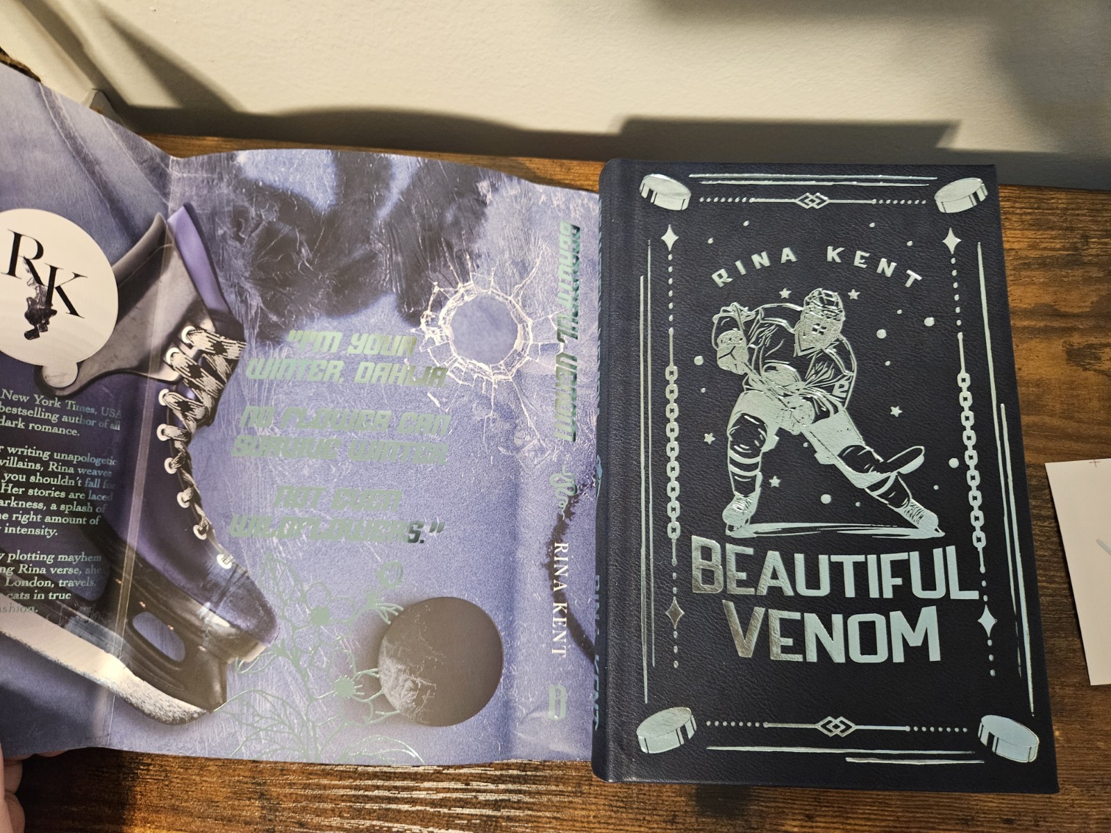 Beautiful Venom by Rina Kent Baddies Book Box Hockey Romance & Foiled Bookplate
