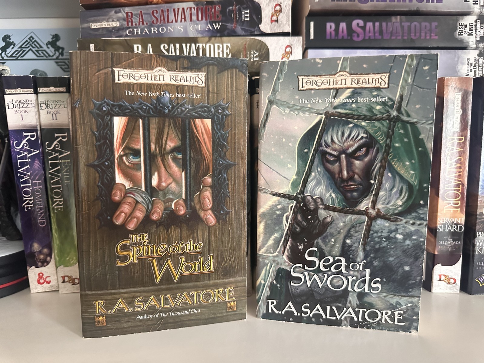 R.A. Salvatore – 30 books, incl The Legend of Drizzt 1-10, Neverwinter 1-3, more