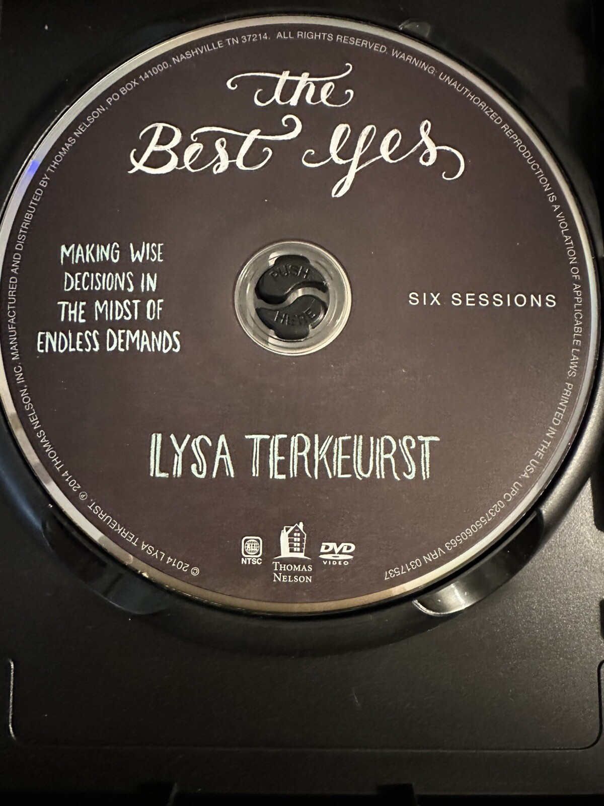 DVD and Book “The Best Yes, Making Wise Decisions in Midst of Endless Demands”