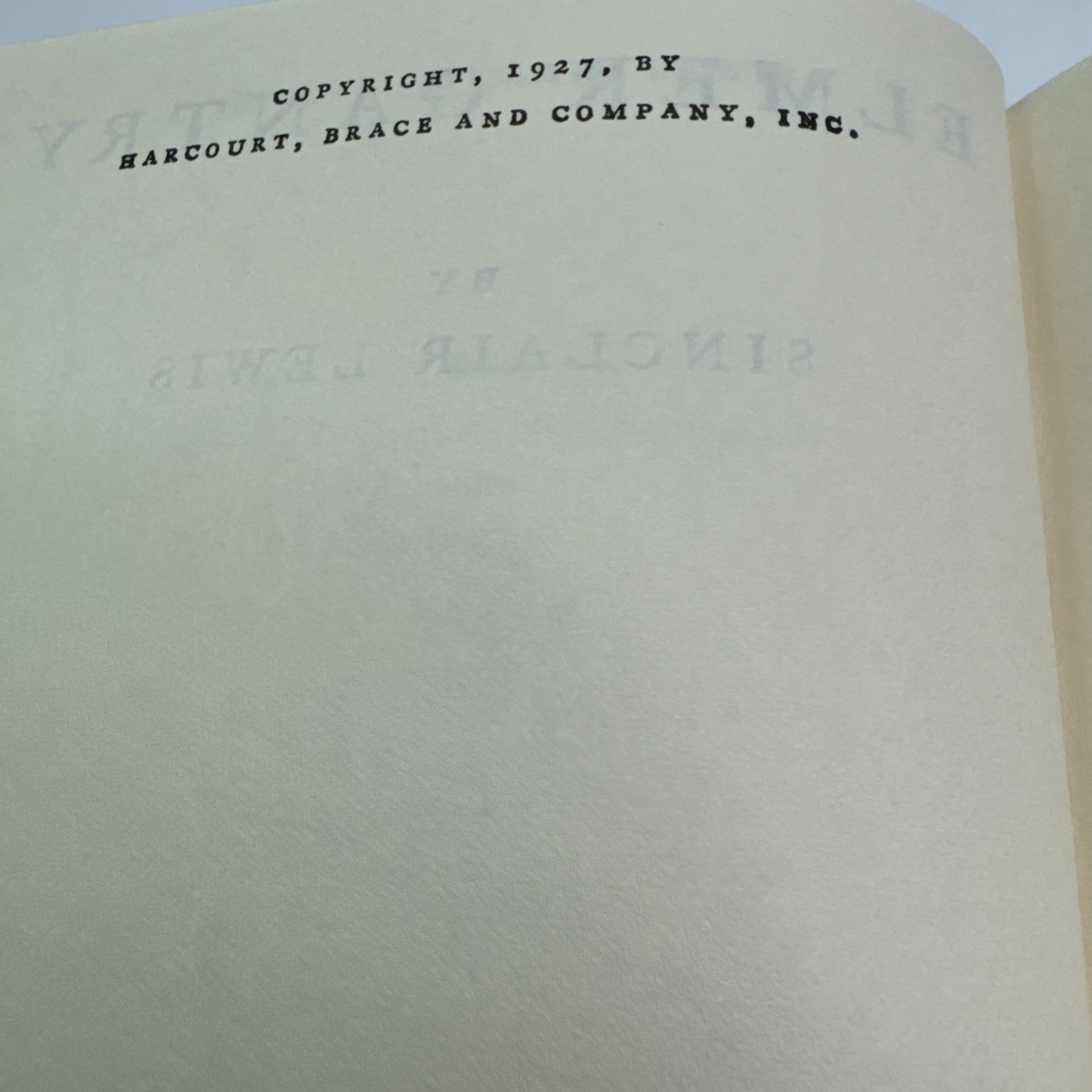 Elmer Gantry Sinclair Lewis Hardcover c1927 Later Print Book of the Month Club