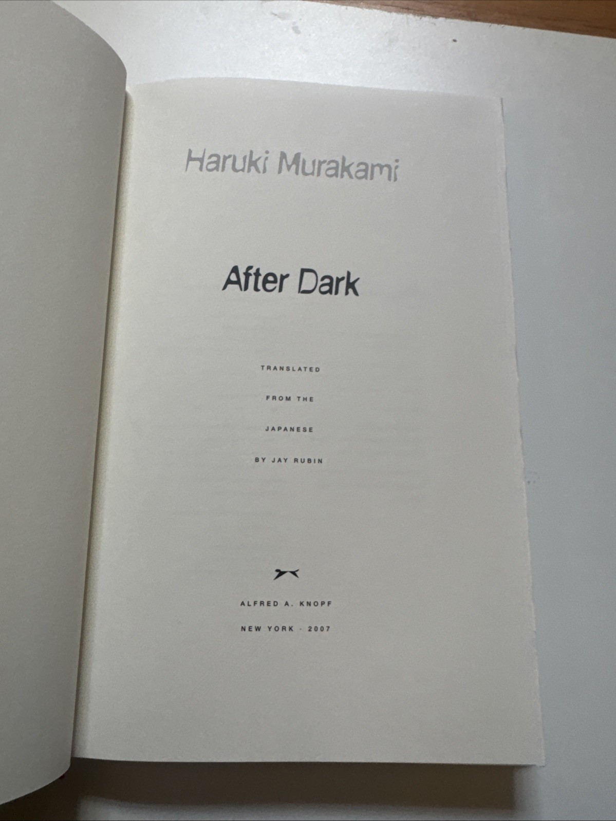 After Dark – Haruki Murakami (Hardcover) First US Edition 6th printing