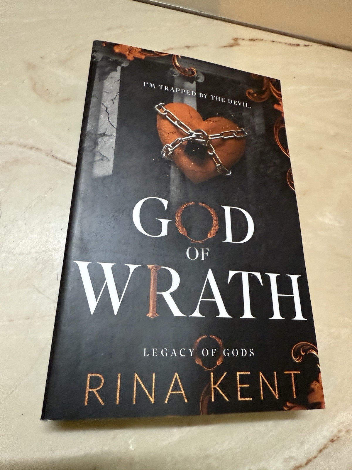Rina Kent Rare God Of Wrath Paperback Black White Pages