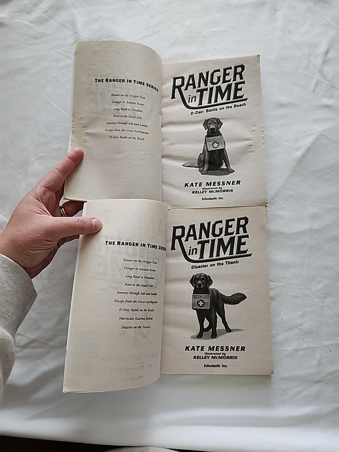 Lot Of 7 Ranger in Time Series Kate Messner Dog Time Travel History