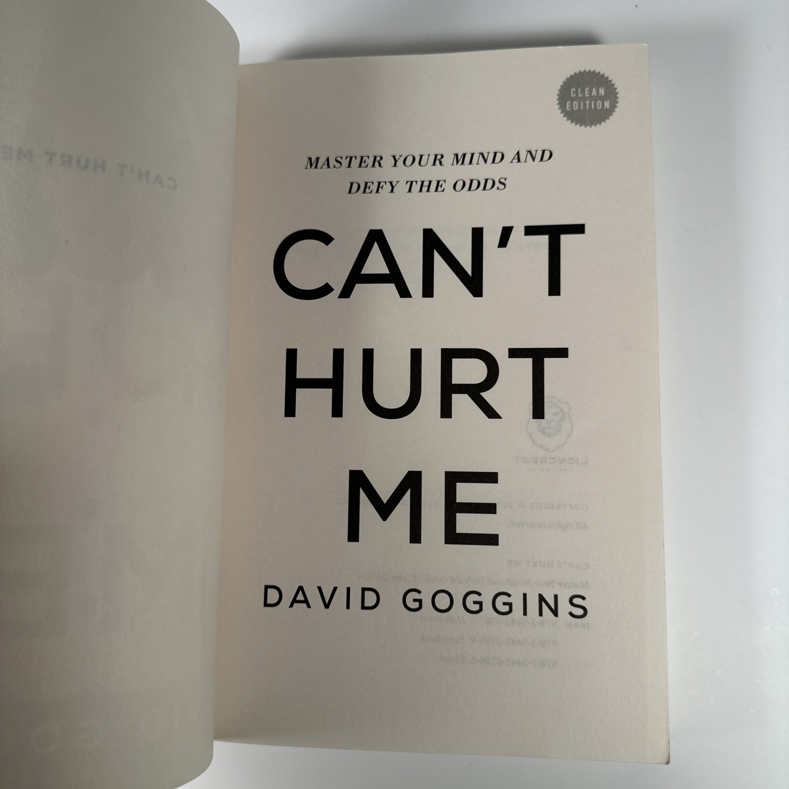 Can’t Hurt Me by David Goggins PB Book 2020 Clean Edition Discipline Motivation