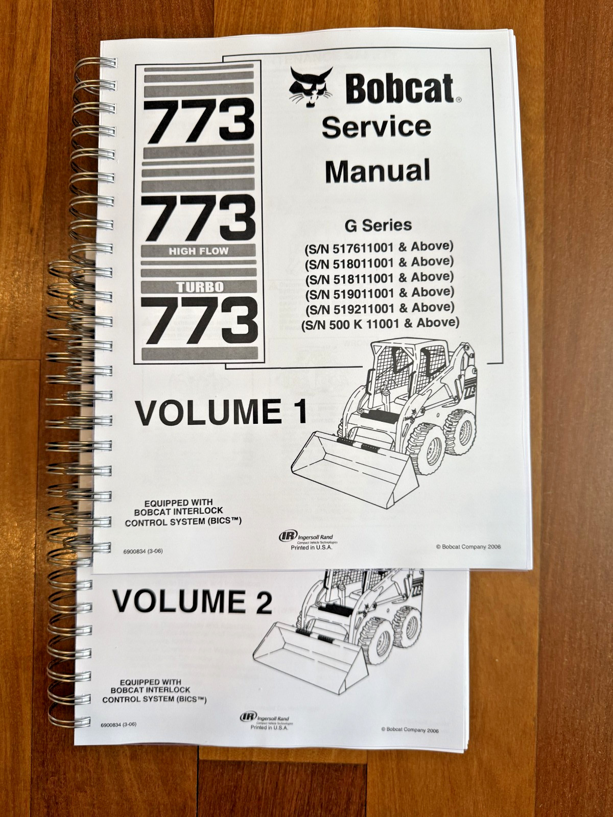 BOBCAT 773 High Flow Turbo G Series Service Manual BINDING COVERING FOLDOUTS