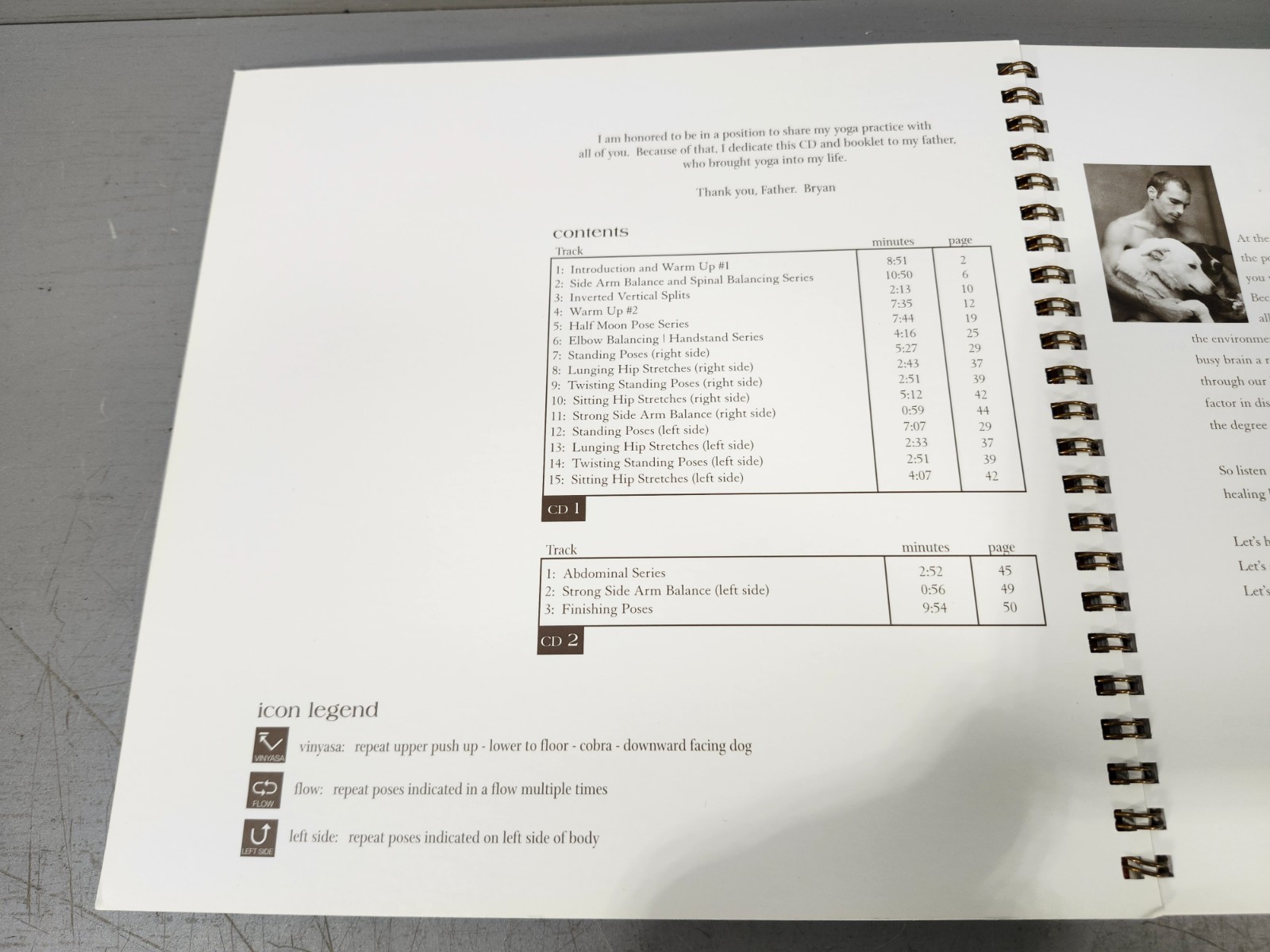 Bryan Kest’s Advanced Yoga 90 minute Workout Training Booklet w/ 2 Audio CD