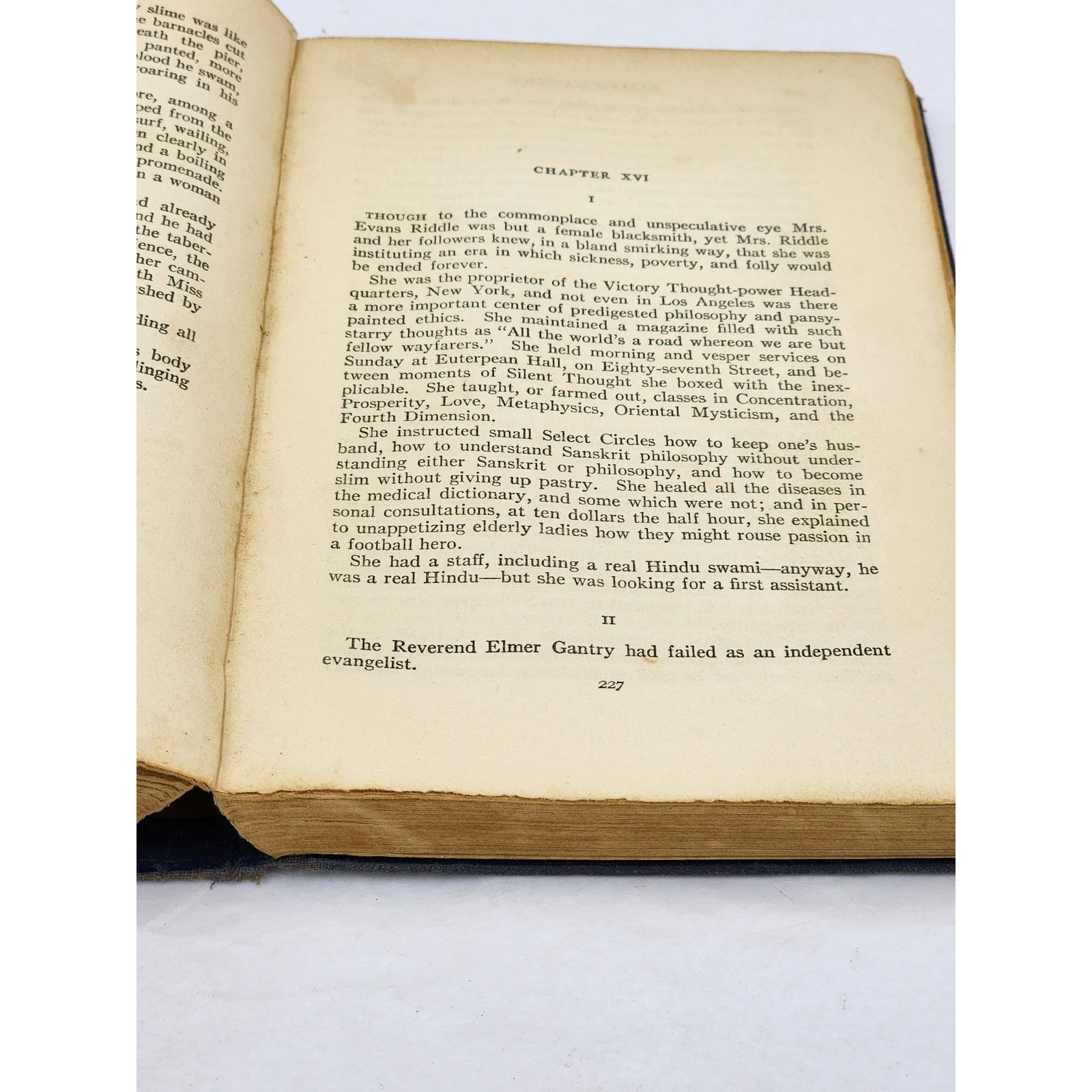 Elmer Gantry By Sinclair Lewis Fiction Satire Preacher Vintage 1927