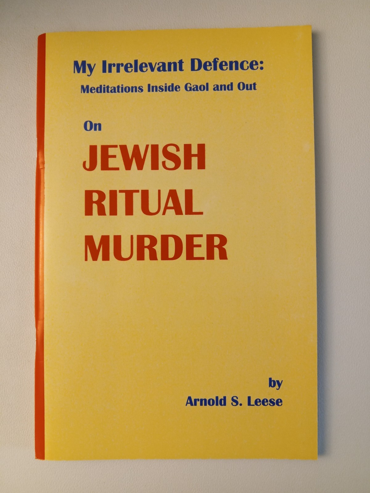 Jewish Ritual Murder by Arnold Leese SB