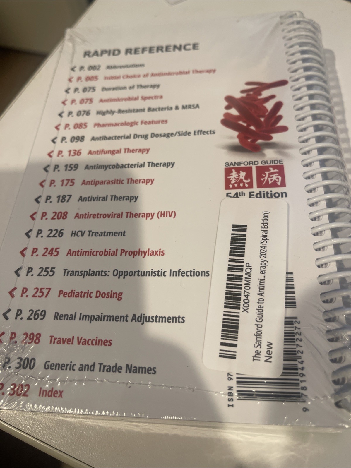 The 2024 Sanford Guide to Antimicrobial Therapy ~ Pocket Spiral Bound ~ SEALED