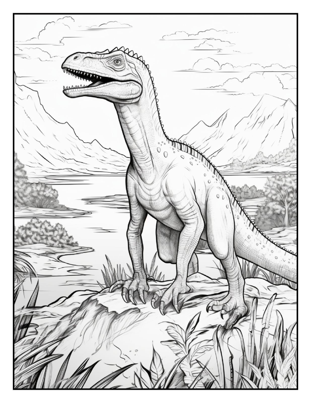 “Cute Dinosaur Coloring Book | Easy, Cute & Relaxing Designs | Perfect Gift Ide