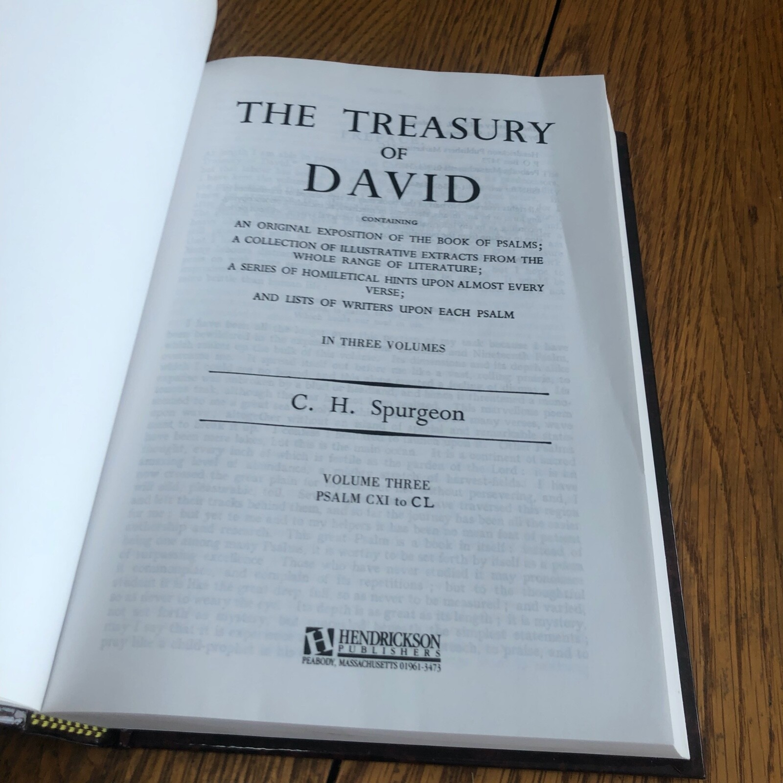 Treasury of David: Wisdom Of The Psalms: Volume 2-3, Charles Spurgeon, 1990 HC