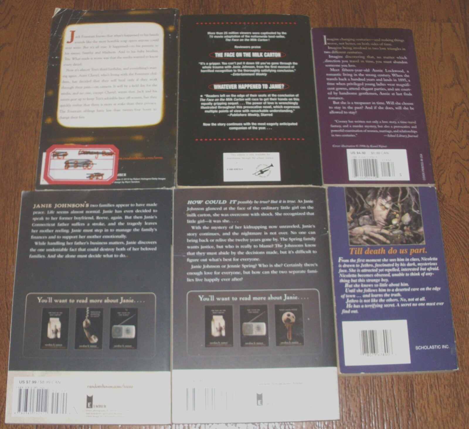CAROLINE COONEY lot of 6 Young Adult/Teen ~ HORROR/THRILLER PBs *Free Shipping!