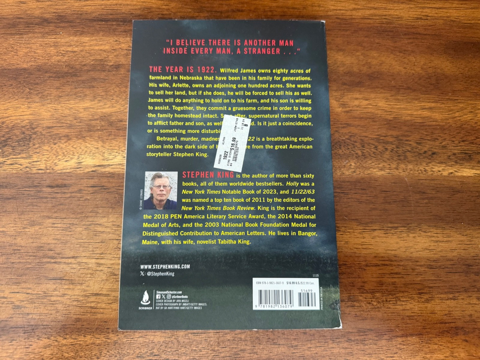1922 by Stephen King (2019, Trade Paperback) FREE SHIPPING