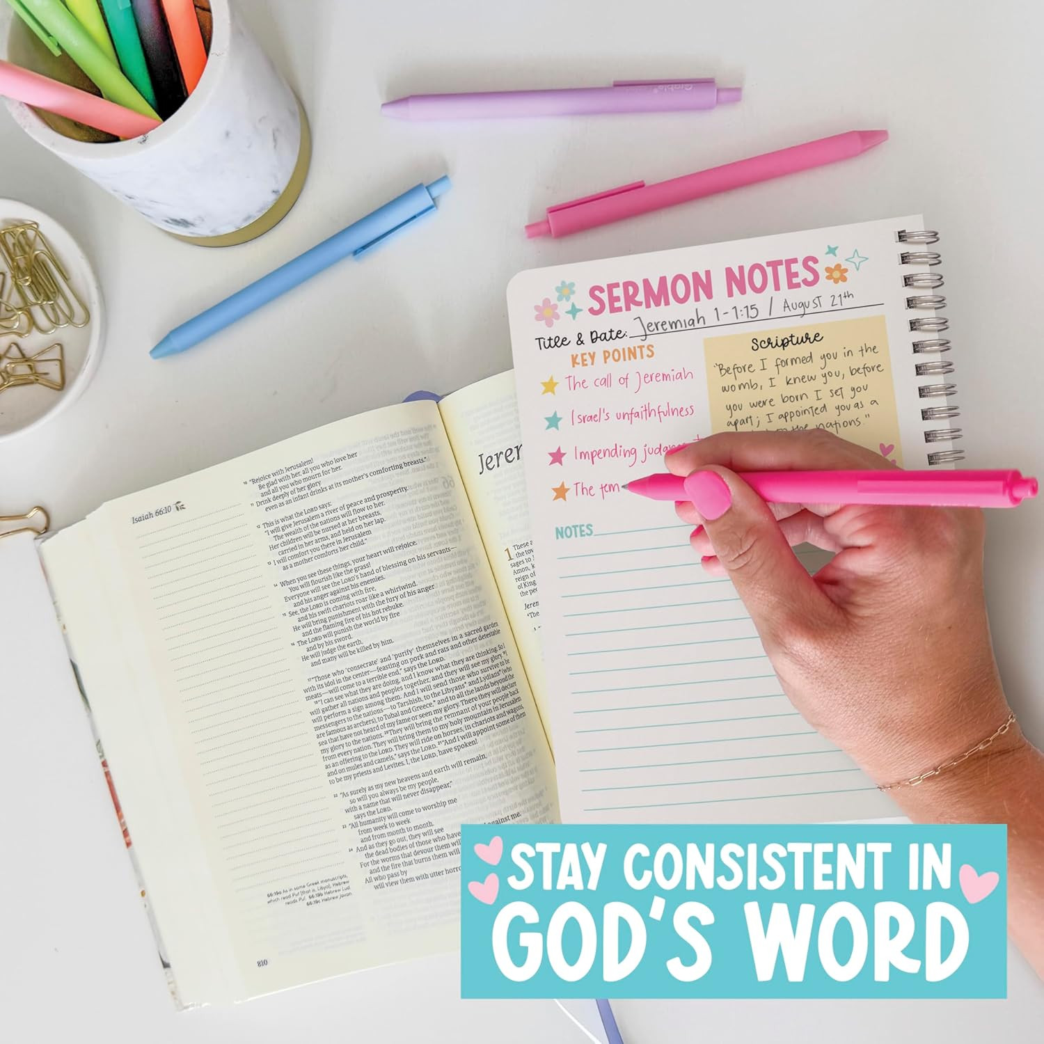 Bible Journal for Women – Guided Bible Study Journal for Women, Church Notes …