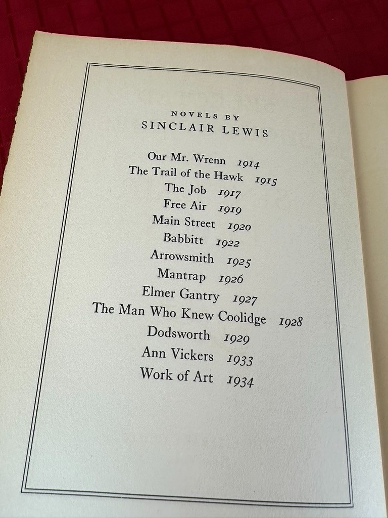 Original VTG Selected Short Stories of Sinclair Lewis [1937] Collectible Book