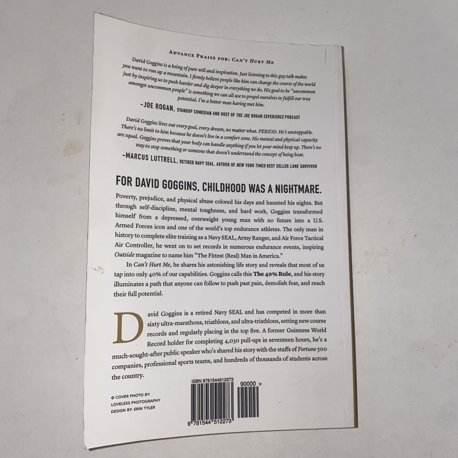 Cant Hurt Me Master Your Mind and Defy the Odds by David Goggins 2018 PB Book