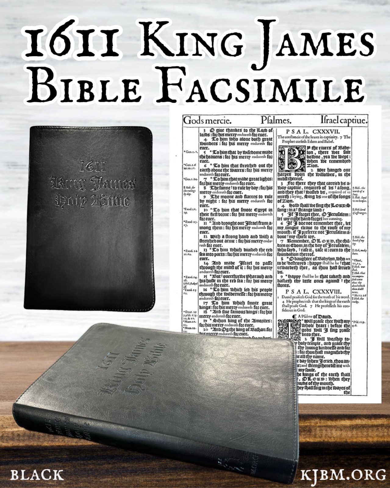 1611 King James Bible AV1611 Facsimile w/ Apocrypha in Faux Leather Softcover