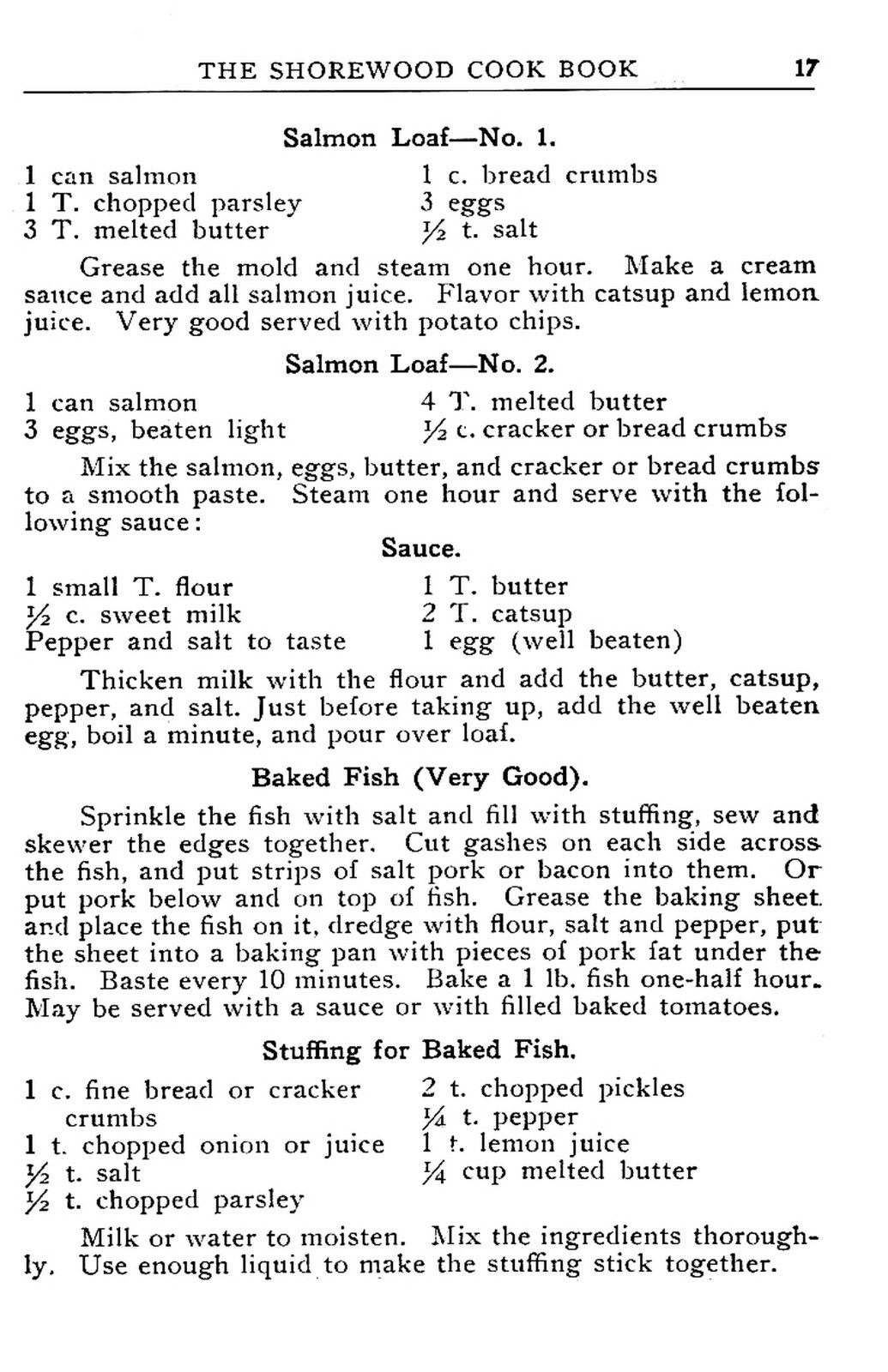 1922 The Shorewood Cook Book 161 Pages