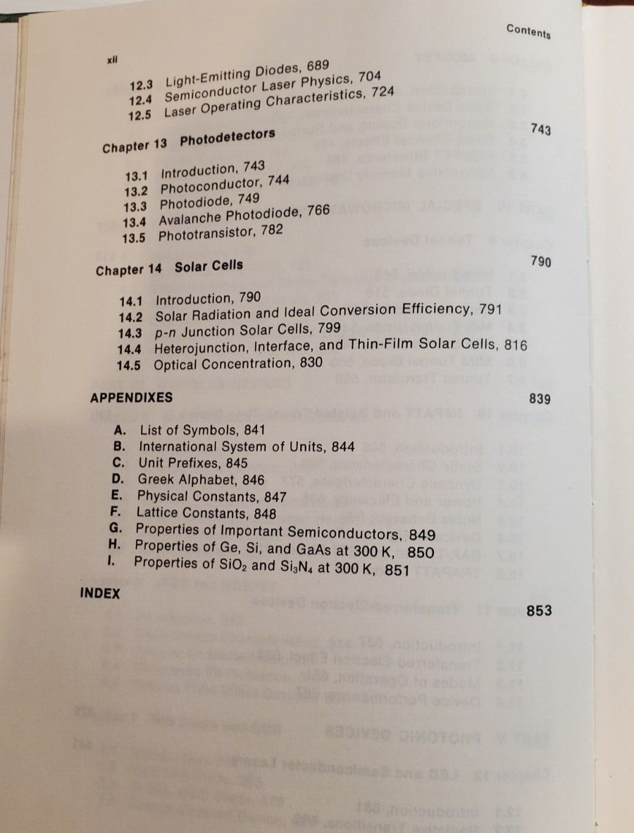 Physics of Semiconductor Devices Second Edition Hardcover Book 1981 S. M. Sze