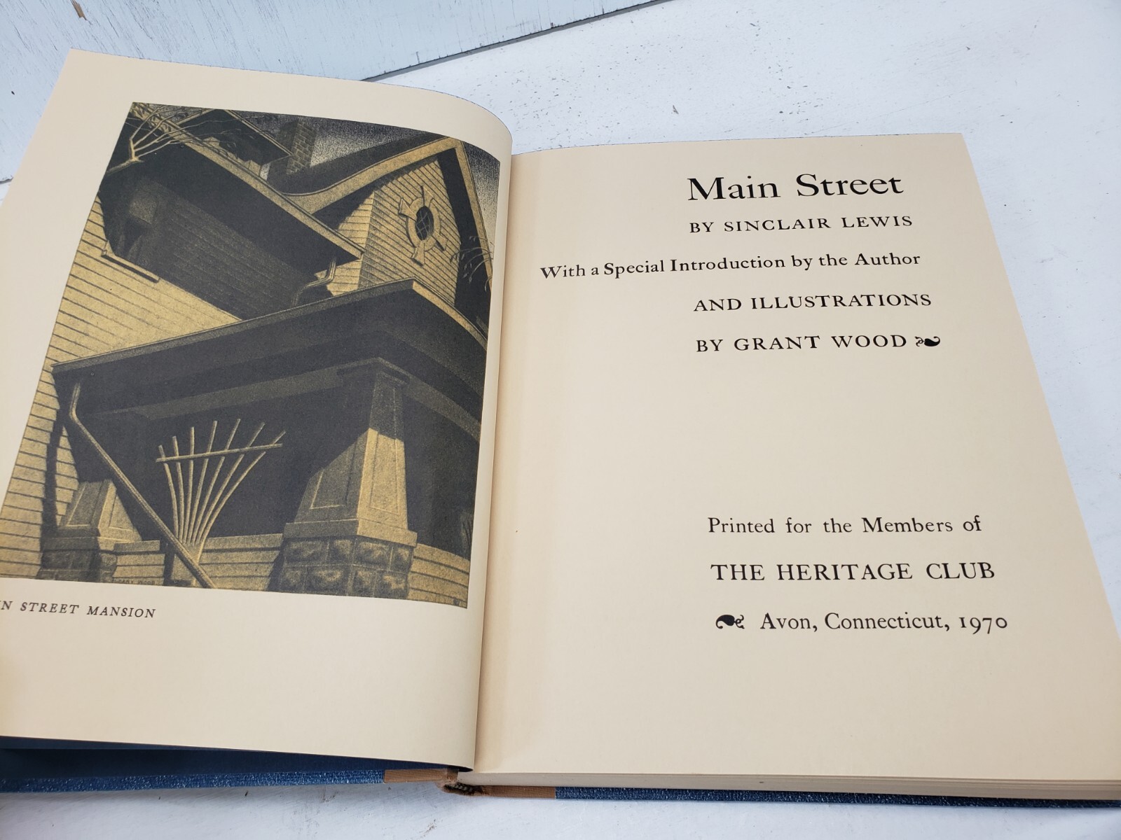 Main Street by Sinclair Lewis Book The Heritage Club Sandglass 1970