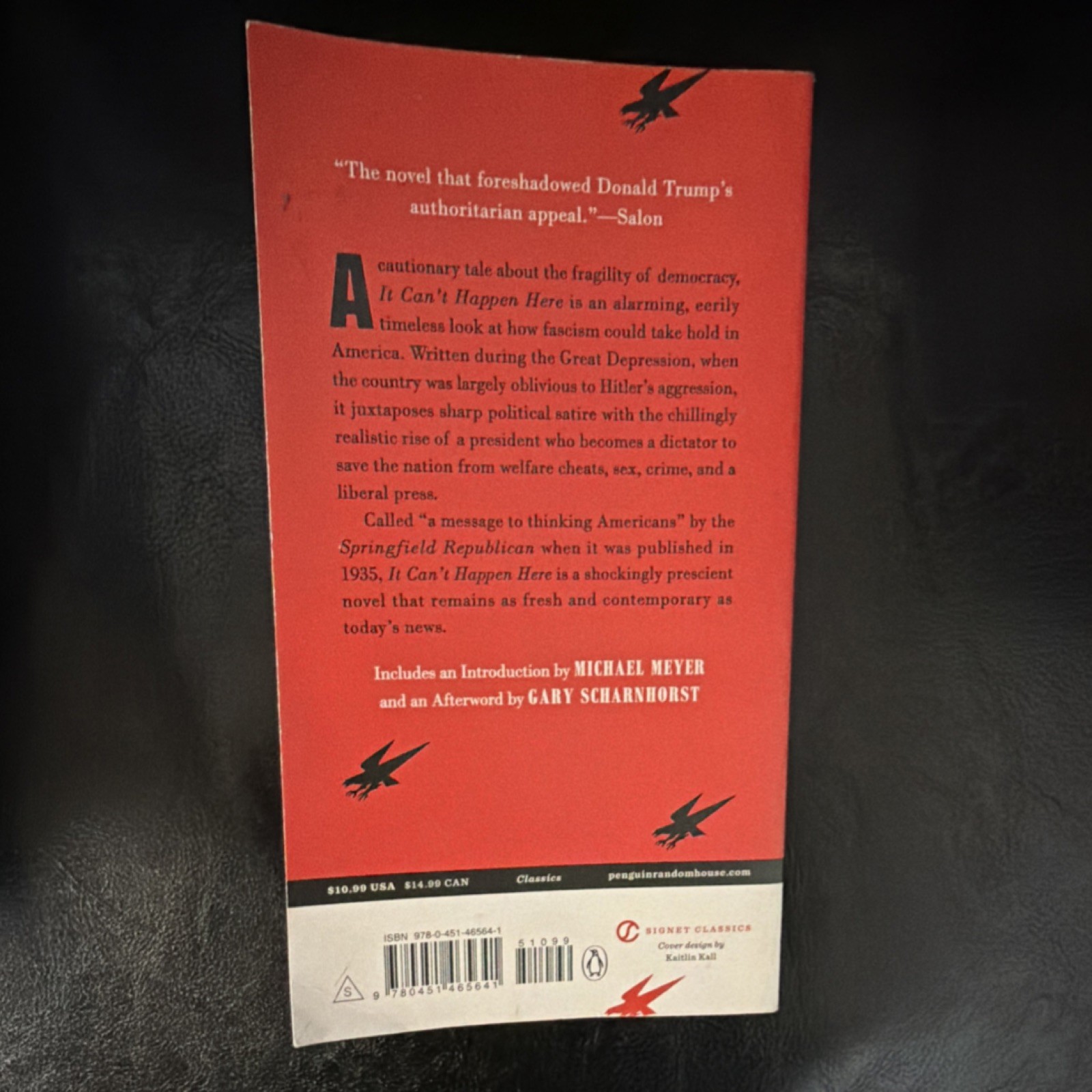 Sinclair Lewis It Can’t Happen Here (Signet Classics) Paperback 2014 Intro