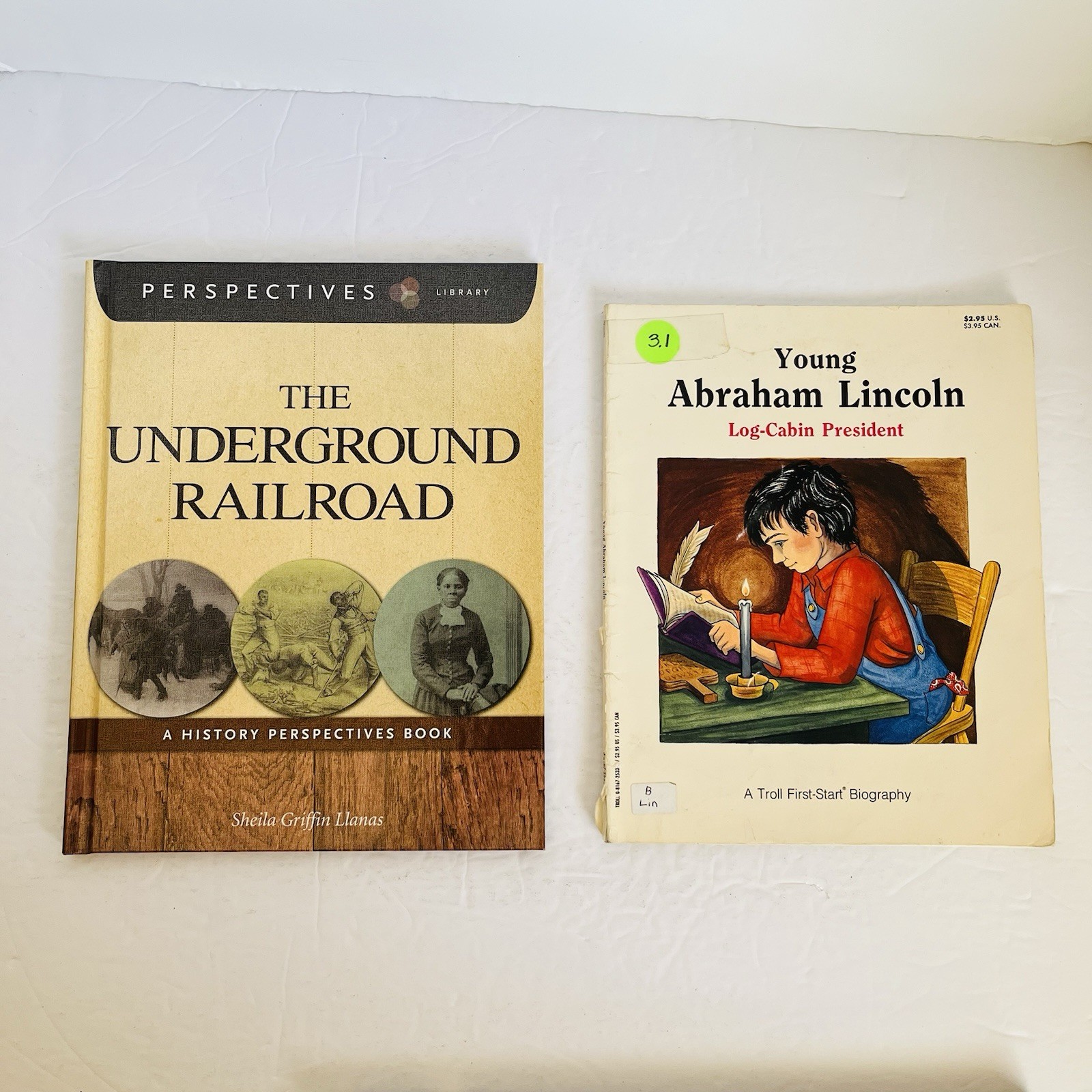 Childrens US History Book Lot 6 Civil War Underground Railroad Lincoln ExLib