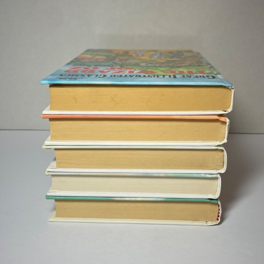 5 Great Illustrated Classics Wizard of Oz Robin Hood Gulliver’s Travels Swiss