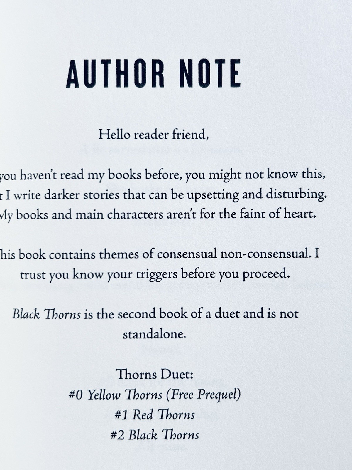 Black Thorns (Thorns Duet Book #2) by Rina Kent 2021 Model Hardback .. OOP