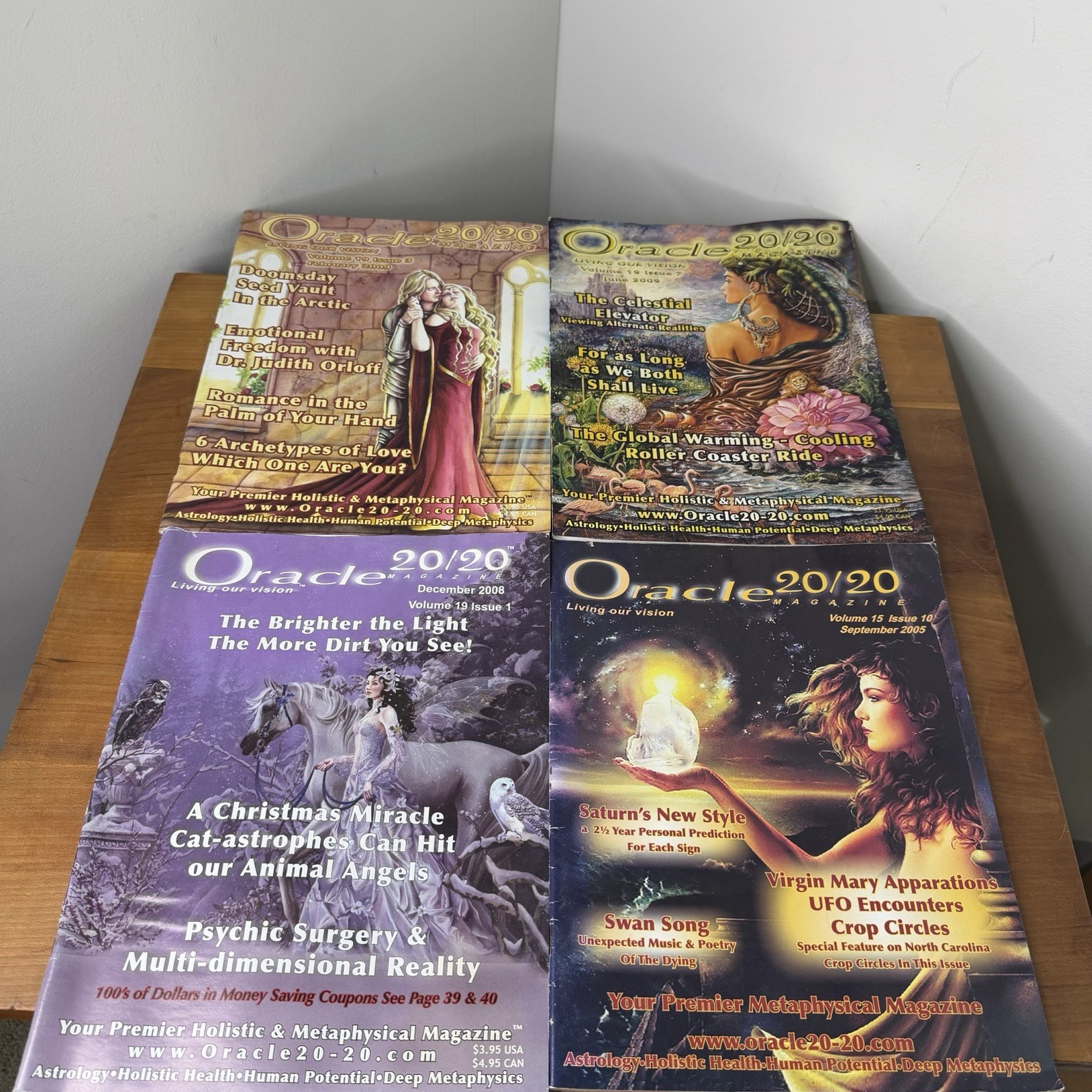 ORACLE 20/20 MAGAZINE LOT OF 8 2000s Metaphysics, Astrology, Witchcraft