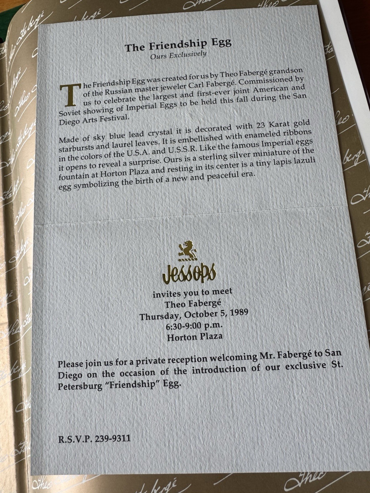Theo Fabergé & The St. Petersburg Collection SIGNED* HC Leather by Theo Fabergé!