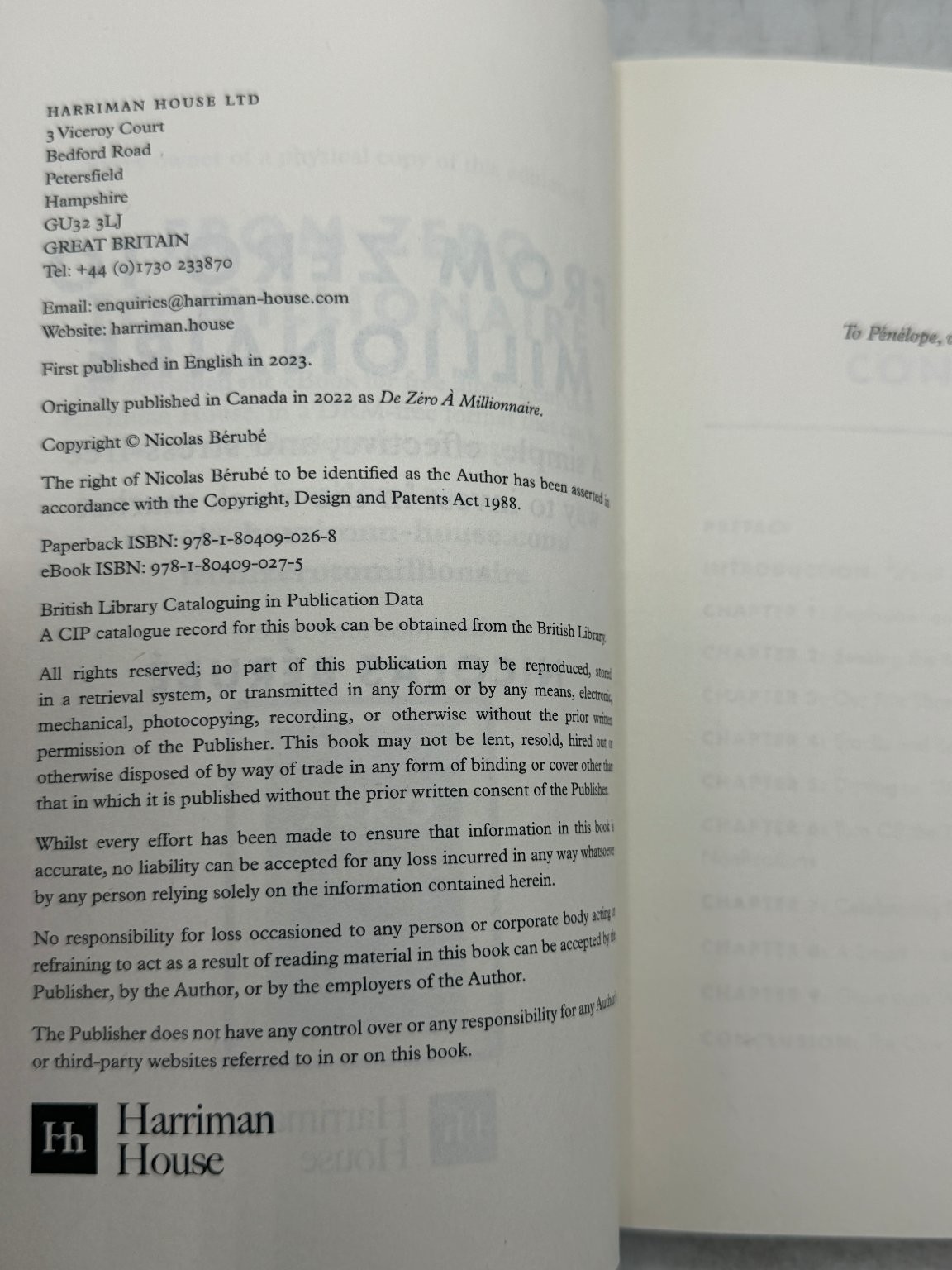 From Zero to Millionaire Nicolas Bérubé 2023 Investment Finance Harriman House