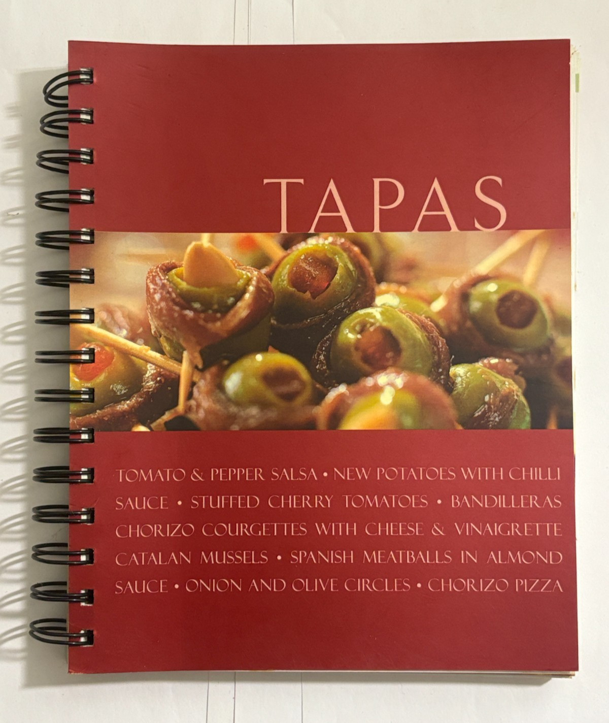 Tapas CookBook Paperback Spiral Bound No Author Collection of Spanish Recipes