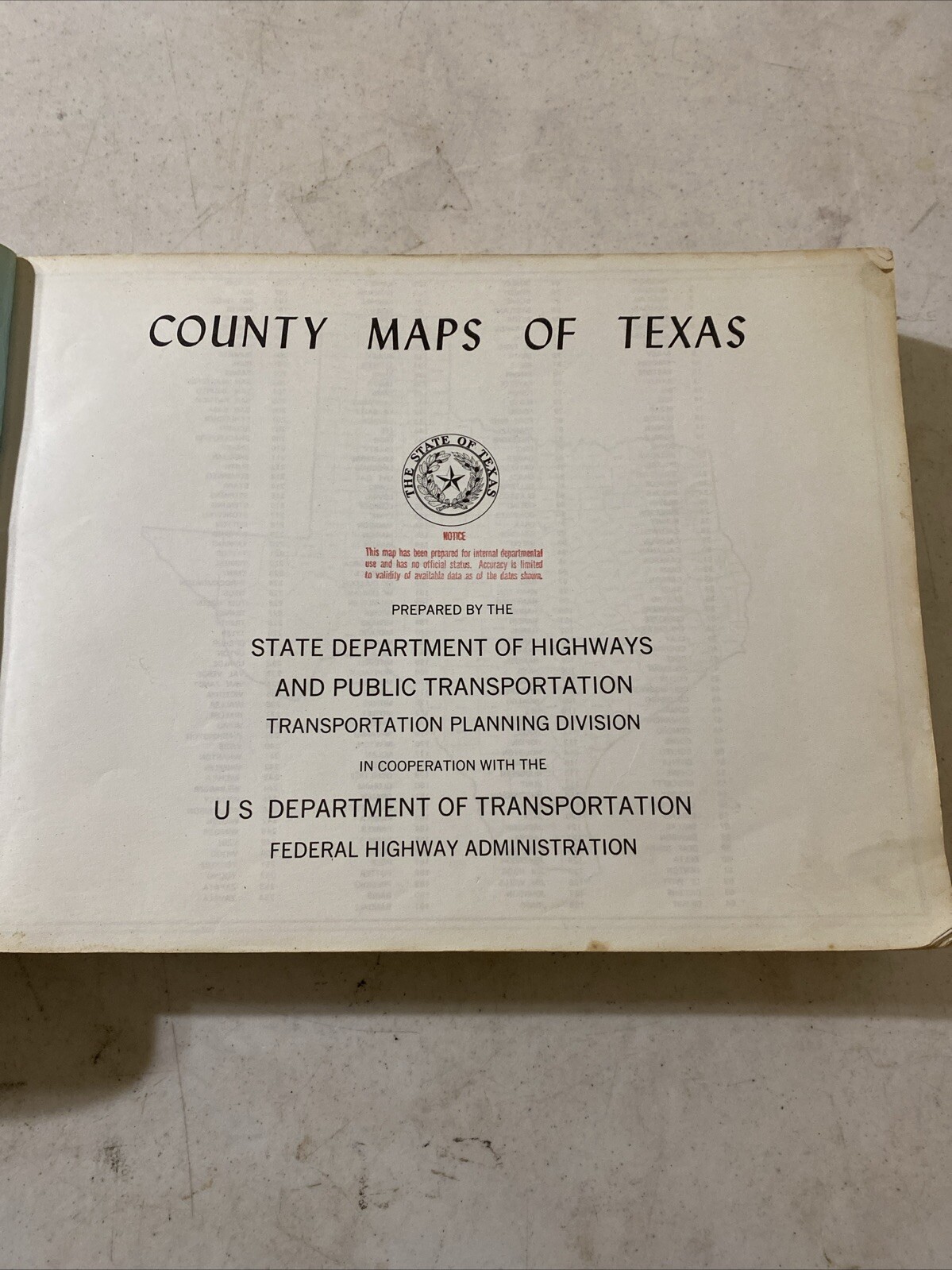 VTG 1983 County Maps of Texas 10″ in x 14″ in State Department of Highways