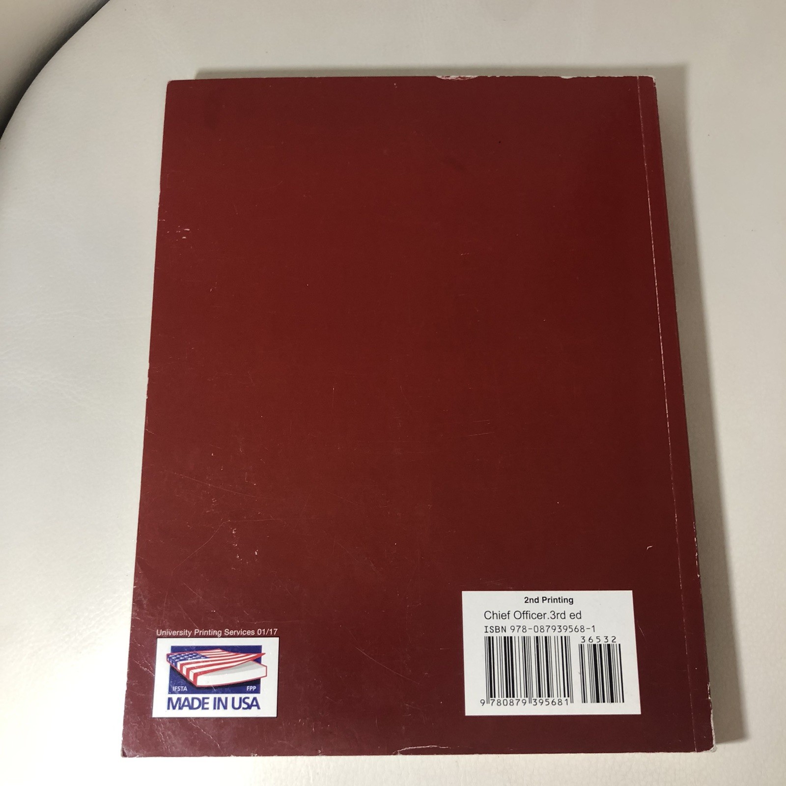 Chief Officer 3E – Textbook, by IFSTA – VERY GOOD