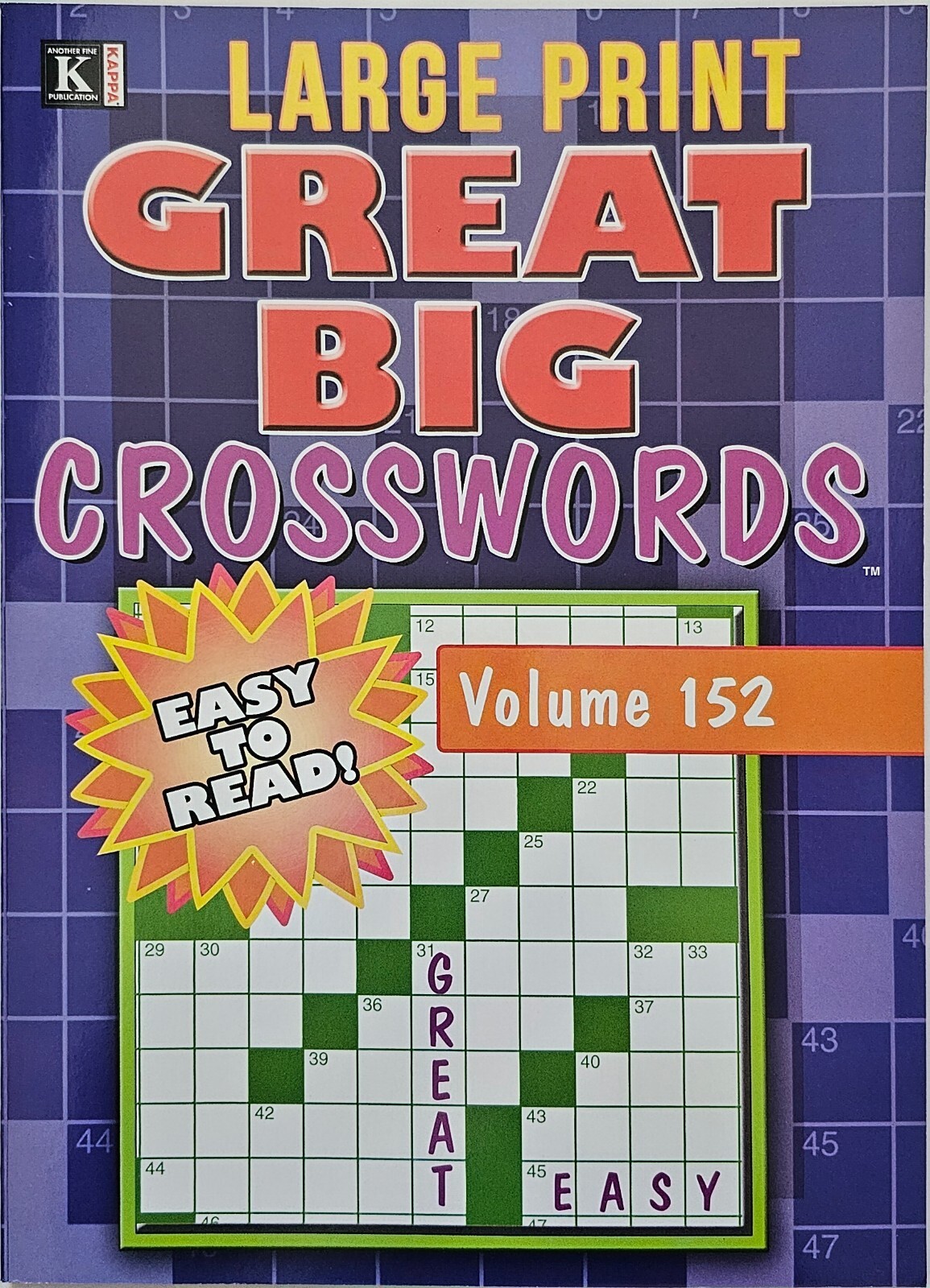 Kappa Large Print Great Big Crosswords Puzzle Books, 24 Different Volumes U-PICK
