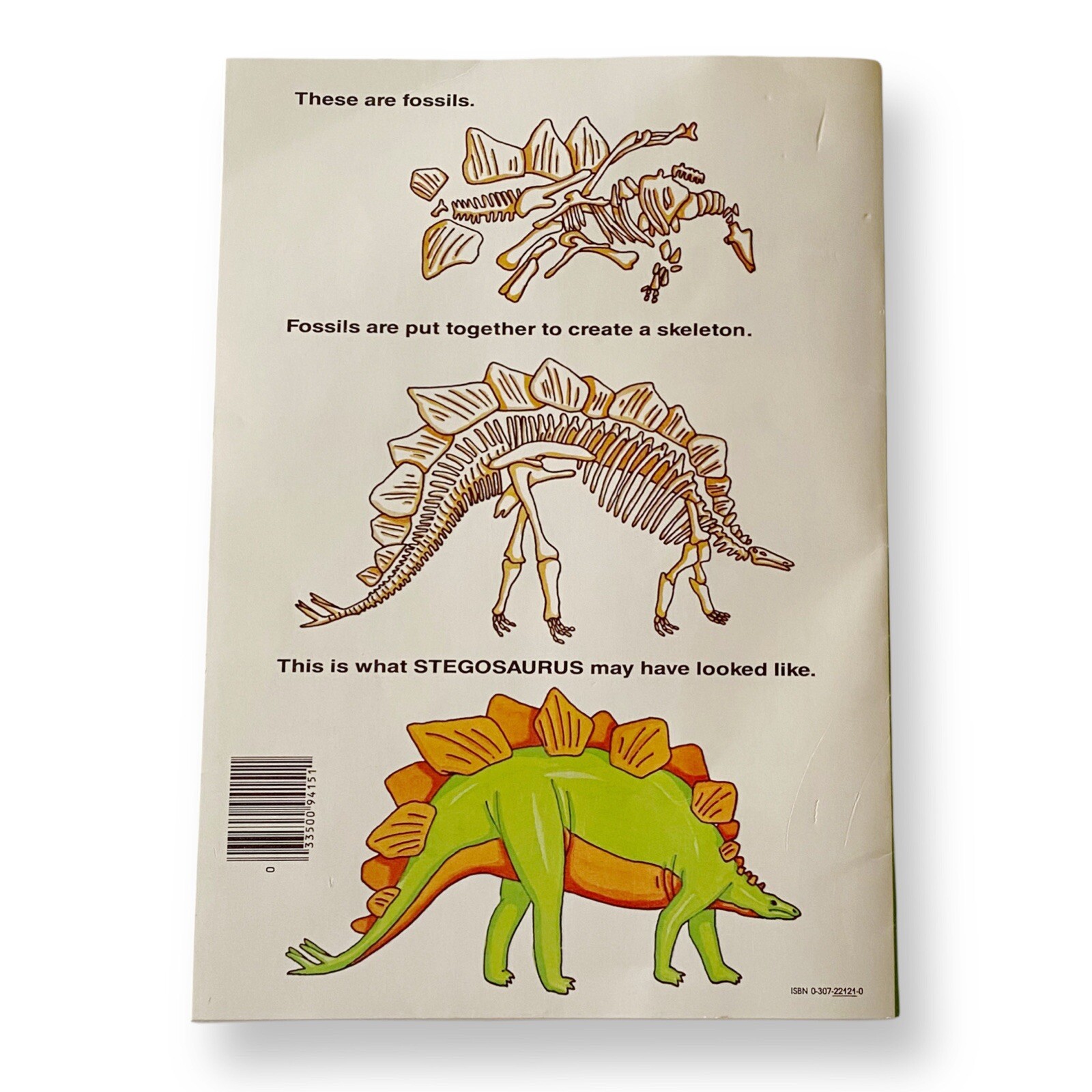 Animals of The Past A Sticker Fun Book, Dinosaur Coloring Book, Golden Book 1984