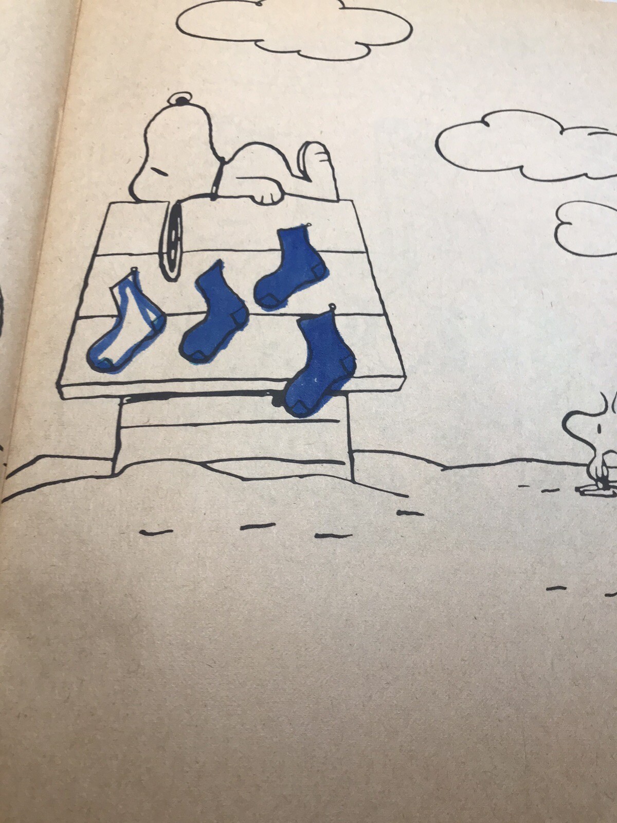 Merry Christmas Snoopy Coloring Book 1979 Used And Some Coloring 11 Inches X 8