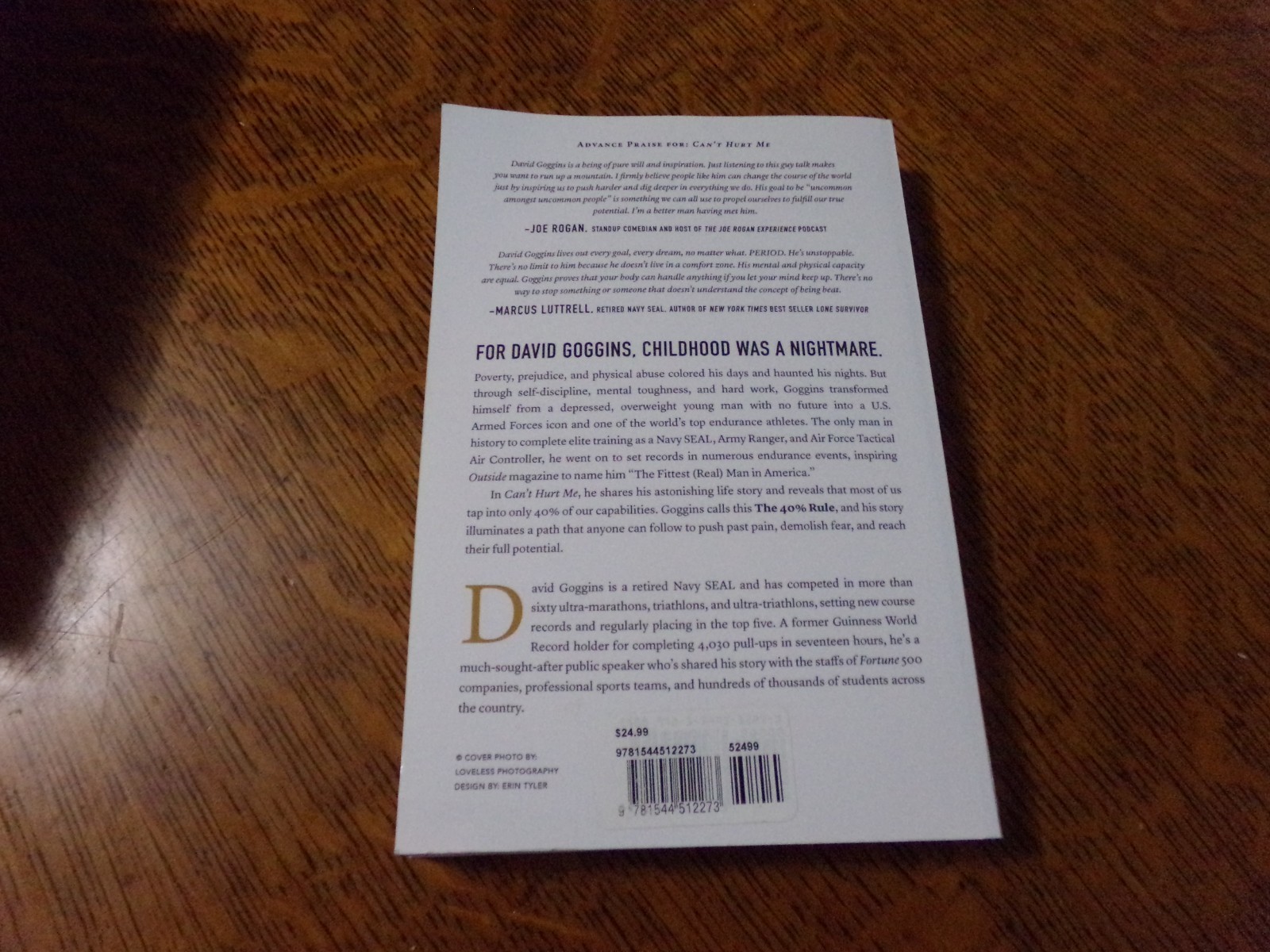 Can’t Hurt Me; by David Goggins book, Master your mind and defy the odds